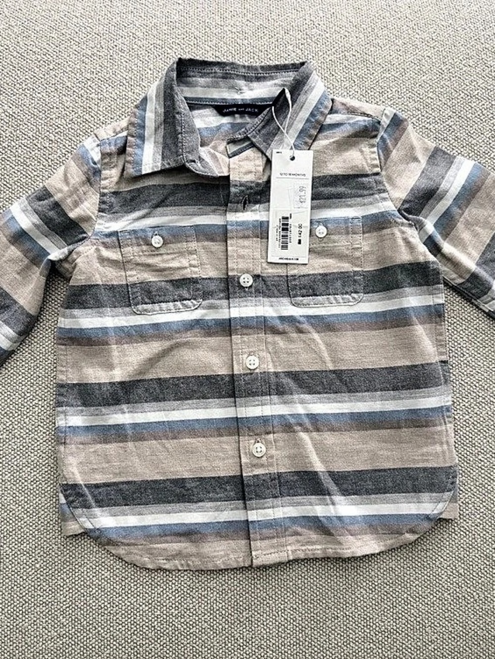 Janie and Jack Kids Striped Button Down Shirt